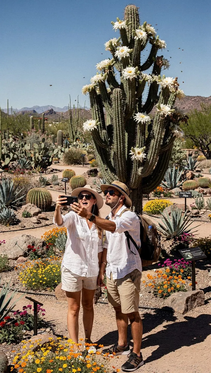 Экзотические растения в оранжерее, представленные в различных цветах и формах, создающие атмосферу тропиков.